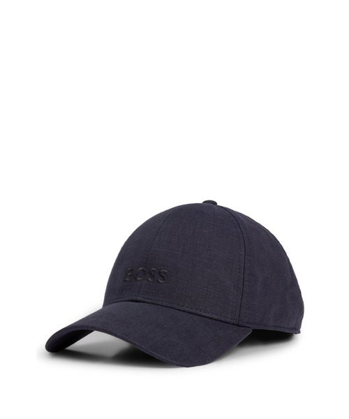 BOSS（HUGO BOSS） キャップ 帽子 リネン ロゴエンブロイダリー メンズ