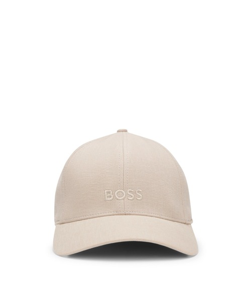 BOSS（HUGO BOSS） キャップ 帽子 リネン ロゴエンブロイダリー メンズ