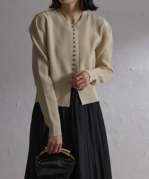 カーディガン MINI GAME CARDIGAN カーディガン レディース FREE STYLISTS カーディガン 短丈ケーブルニットカーディガン