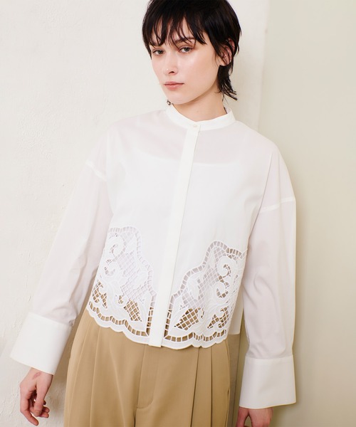 アルアバイル白ブラウス パフギャザースリーブブラウス|allureville OFFICIAL SITE