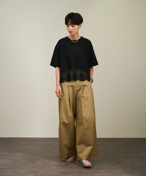 サロンアダムエロペ　シェルスカラップTシャツ SALON adam et rope' tシャツ シェルスカラップTシャツ 2