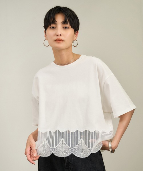 サロンアダムエロペ　シェルスカラップTシャツ 楽天市場】シェルスカラップTシャツ SALON adam et rope' サロン