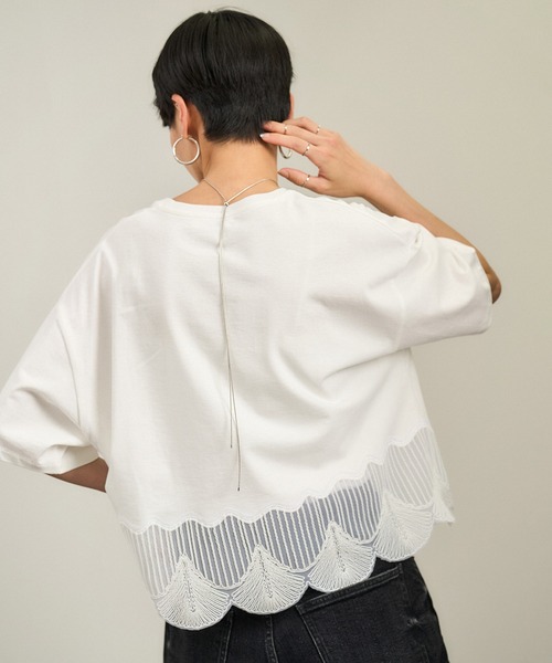 SALON adam et rope' tシャツ シェルスカラップTシャツ 2