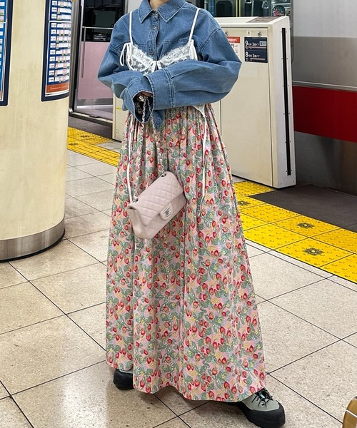 Alley Tokyo スカート いちご柄ロングスカート : ZOZOTOWN Yahoo!店