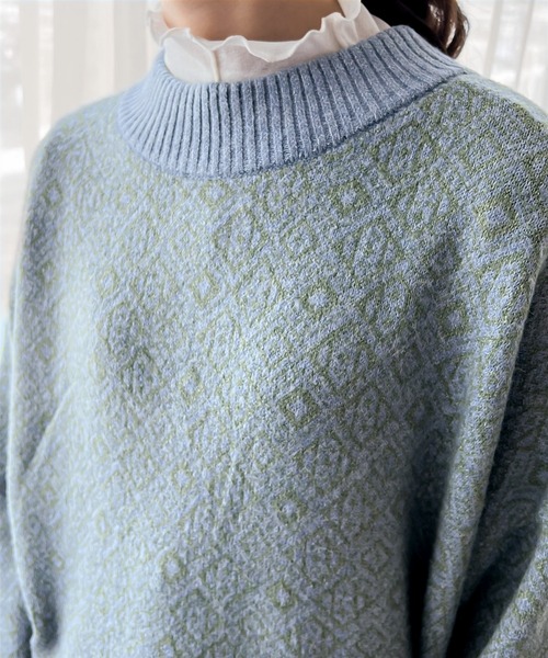 「classicalelf」 長袖ニット X-LARGE ブルー レディース_画像2