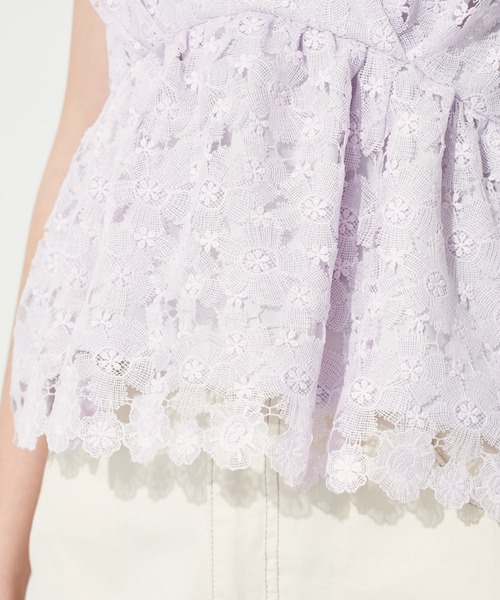 ミークチュール ME COUTURE ケミカルレースブラウス 170202-50134 アイボリー サイズ：0 ME COUTURE(ミークチュール) ケミカルレースブラウス170202