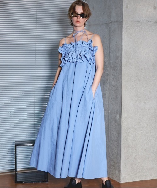 日本初の MAISON SPECIAL ワンピース Ruffle Bear Maxi Dress/フリルベア ワンピース