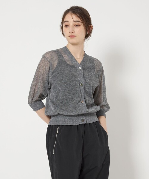 カーディガン シアー Vネック カーディガン 5SL レディース UNITED ARROWS カーディガン シアー Vネック 5SL レディース