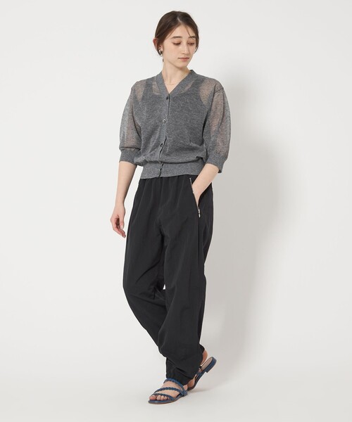 UNITED ARROWS カーディガン シアー Vネック 5SL レディース 