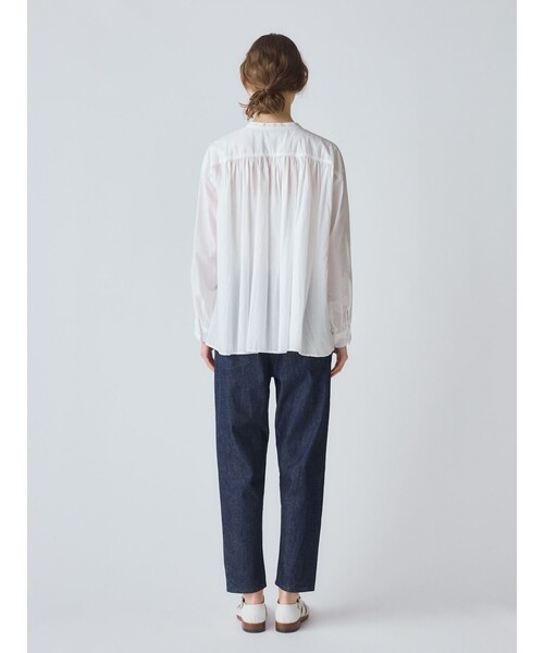 MidiUmi（ミディウミ） ブラウス シャツ ギャザーワイドシャツ