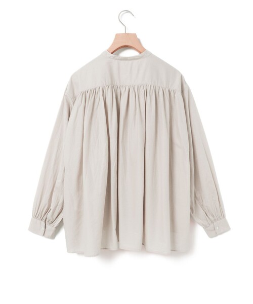 tumugu ギャザーワイドシャツ tumugu（ツムグ） SALE！ツムグ ふわふわコットン フリルブラウス