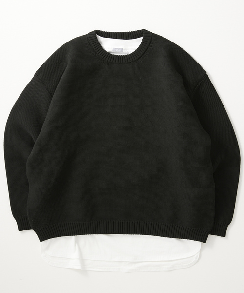 「JOURNAL STANDARD relume」 長袖ニット MEDIUM ブラック系その他 メンズ_画像2