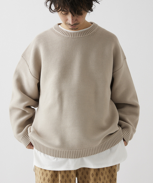 「JOURNAL STANDARD relume」 長袖ニット MEDIUM ブラック系その他 メンズ_画像3