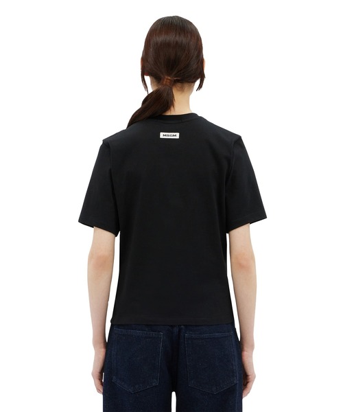 MSGM（エムエスジーエム） tシャツ 半袖 ドレープディテール コットン