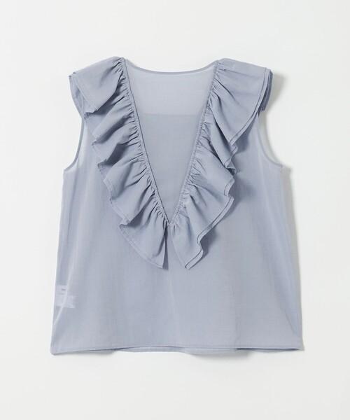ブラウス シャツ 「EMMEL REFINES」EM Vフリル リボンノースリーブ ブラウス レディース UNITED ARROWS green label relaxing｜<EMMEL REFINES>EM V