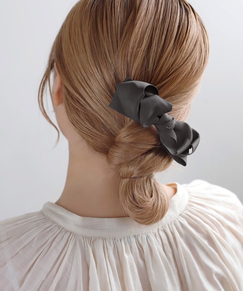 265　アネモネ ANEMONE（アネモネ） ヘアクリップ シックカラーリボンバレッタ