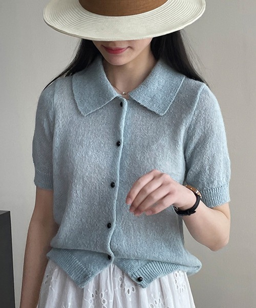 * antique doll ❀ 水色サマーニットの ミニョネットちゃん antique doll ❀ 水色サマーニットの ミニョネットちゃん antique doll