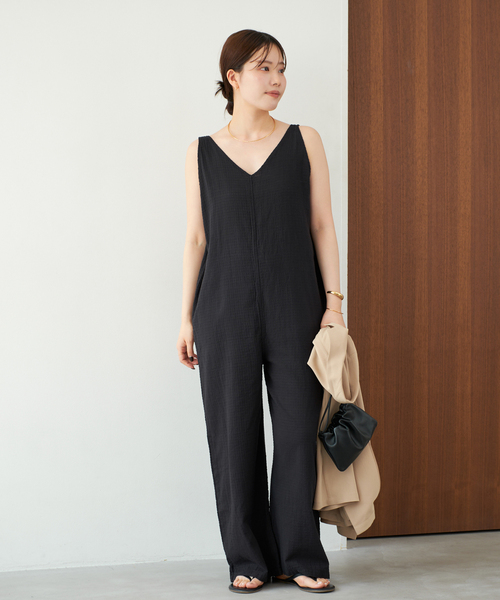 【美品】Plage プラージュ　とろみ　オールインワン　ジャンプスーツ　日本製 plage オールインワン LES ATELIERS FRANCAIS DE CONFECTION