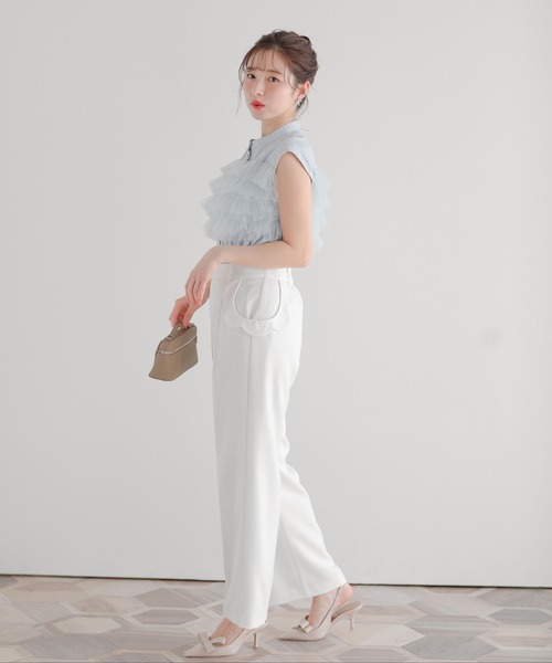 Fit more（フィットモア） ワイドパンツ スラックス パンツ ポケット