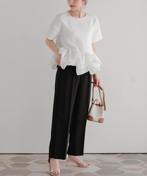 Fit more（フィットモア） ワイドパンツ スラックス パンツ ポケット
