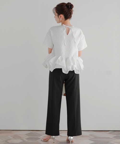 Fit more（フィットモア） ワイドパンツ スラックス パンツ ポケット