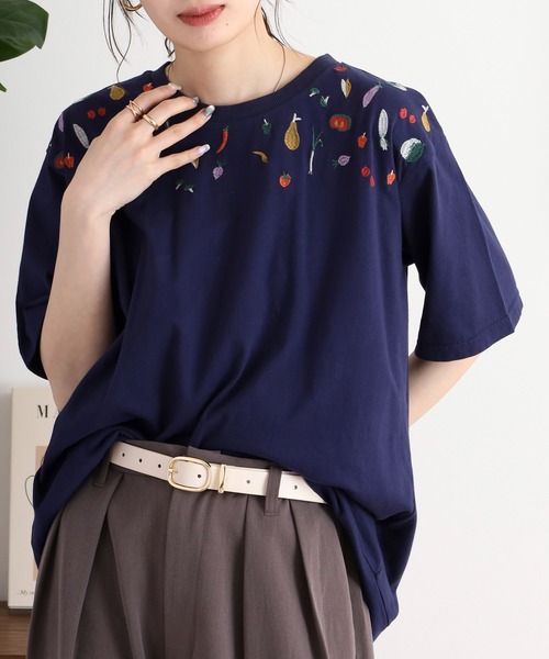 tシャツ EMAGO 野菜刺繍Ｔシャツ レディース
