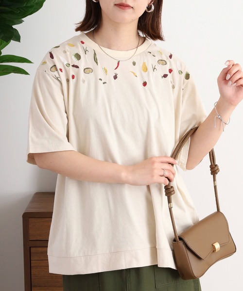 tシャツ EMAGO 野菜刺繍Ｔシャツ レディース Emago tシャツ EMAGO 野菜刺繍Tシャツ レディース : ZOZOTOWN