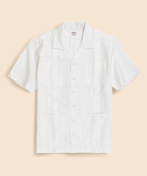 BROOKS BROTHERS シャツ リネン キューバシャツ メンズ