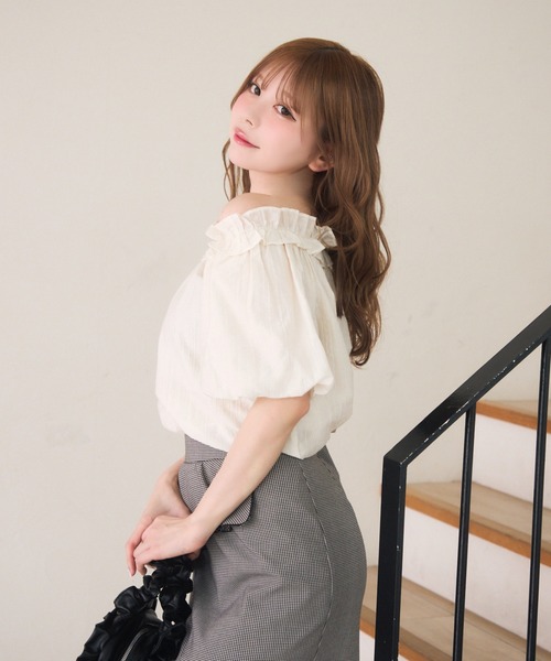 TITTY＆CO. ブラウス シャツ キャンディーオフショルブラウス