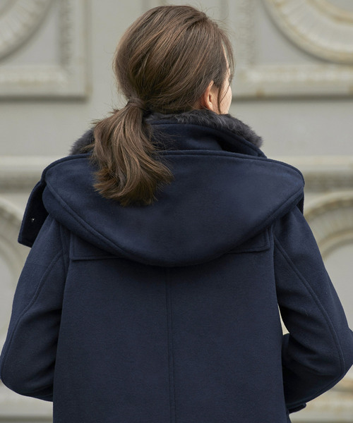 「RUIRUE BOUTIQUE」 ダッフルコート M ネイビー レディース_画像4
