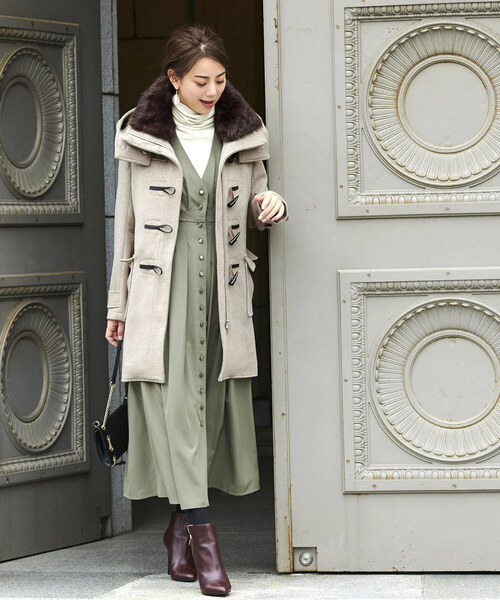 「RUIRUE BOUTIQUE」 ダッフルコート M ネイビー レディース_画像6
