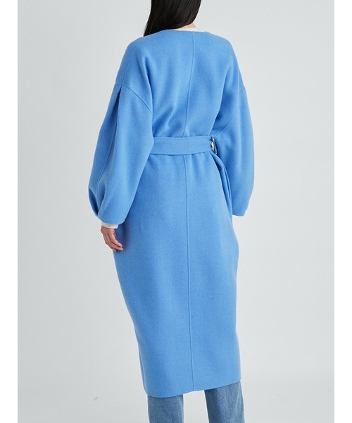 Mila Owen（ミラオーウェン） ノーカラーコート 0 ブルー レディース