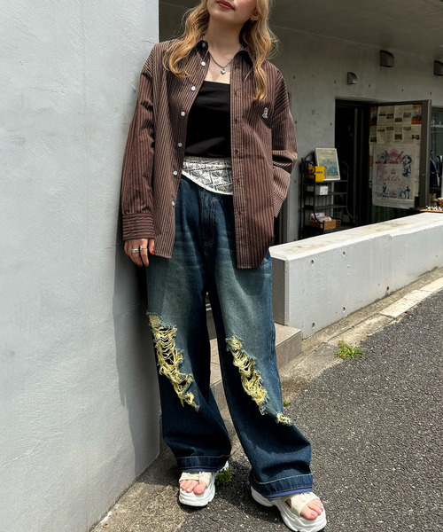 DOUBLE NAME（ダブルネーム） ブラウス シャツ 「m:rex」ミニ恐竜