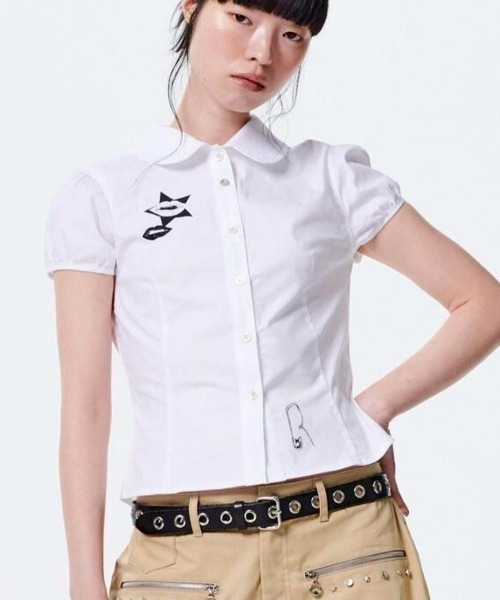 ブラウス シャツ 「runningHIGH」TATOO PRINTED SHIRTS レディース