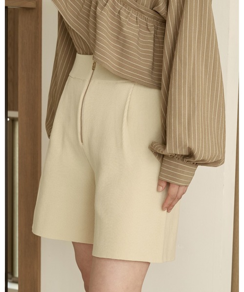 パンツ moi moi tytto（モイテュット） パンツ フロントジップニットショーツ