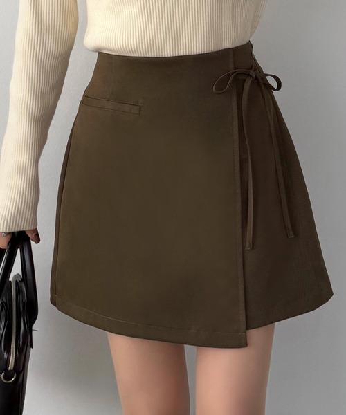 callautia（カラウティア） スカート ラップ風リボンミニスカート