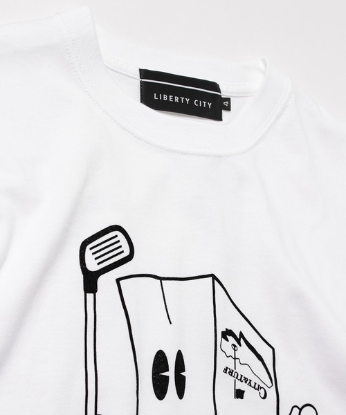 「LIBERTY CITY」 半袖Tシャツ 3 ホワイト メンズ