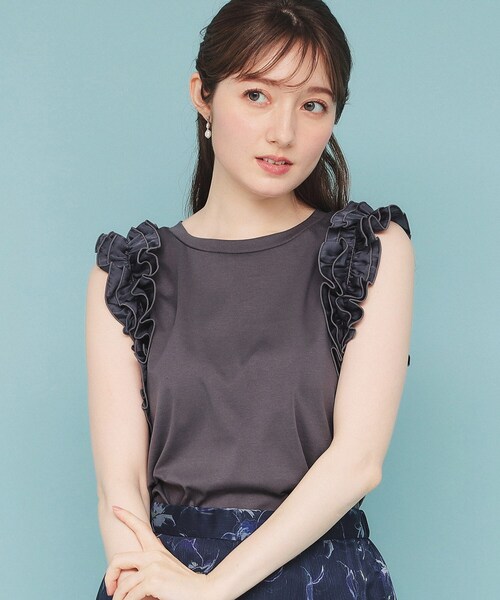index（インデックス） tシャツ 「美人百花掲載」フリルドッキング 