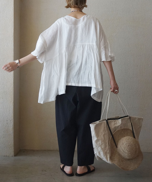 luxe リネンブラウス JOURNAL STANDARD LUXE シャツ ブラウス 60リネン スリーブ