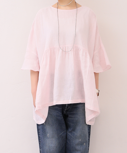 JOURNAL STANDARD LUXE ブラウス シャツ 60リネン ギャザープル