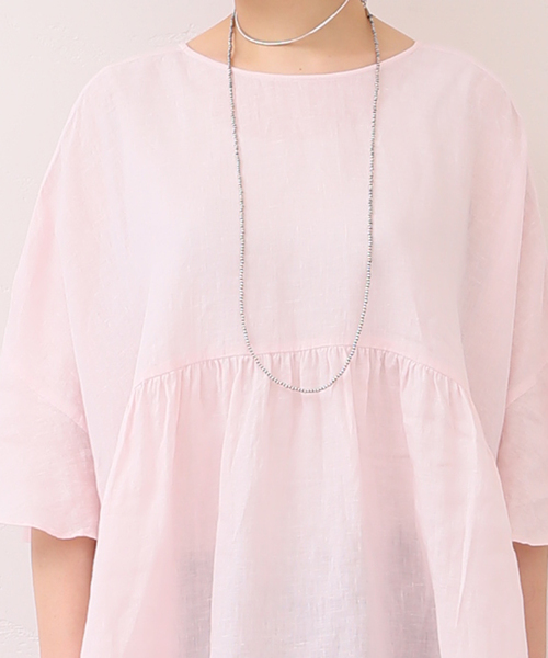 JOURNAL STANDARD LUXE ブラウス シャツ 60リネン ギャザープル