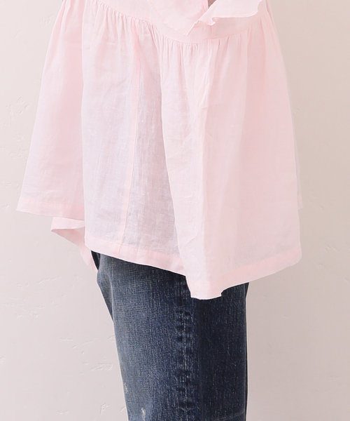 JOURNAL STANDARD LUXE ブラウス シャツ 60リネン ギャザープル