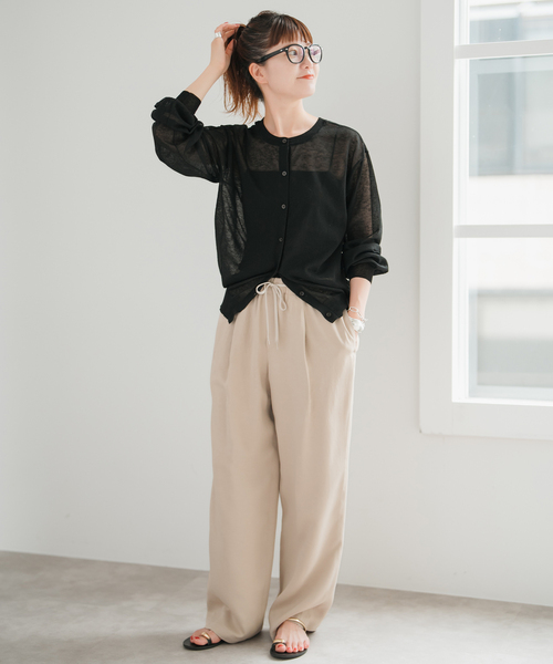 新品未使用タグ付 今季スピック＆スパン　2wayシアークルーネックカーディガン Spick & Span｜2WAYシアークルーネックカーディガン | Rakuten