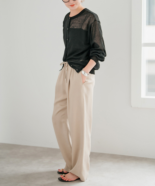 Spick and Span 2WAYシアークルーネックカーディガン★新品 Spick＆Span カーディガン 2WAYシアークルーネックカーディガン