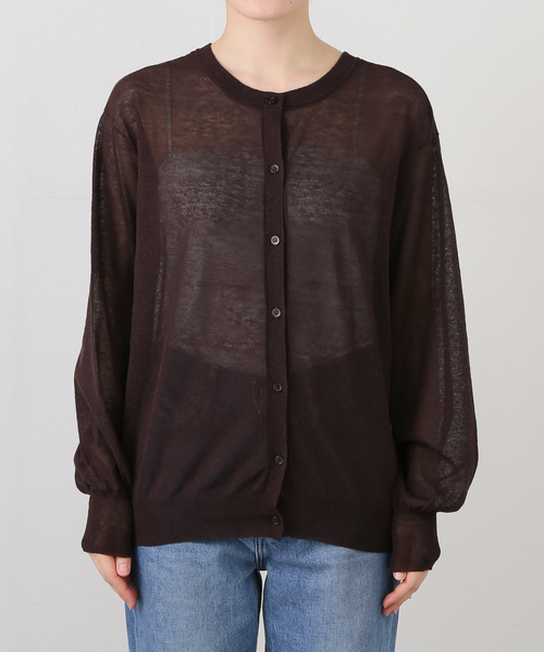 Spick and Span 2WAYシアークルーネックカーディガン★新品 Spick & Span｜2WAYシアークルーネックカーディガン | Rakuten