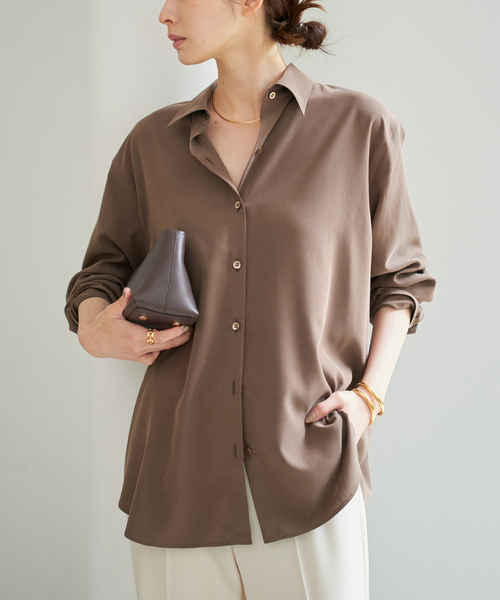 【plage】Elegant シャツ viscose elegant ブラウス（シャツ／ブラウス）｜Plage