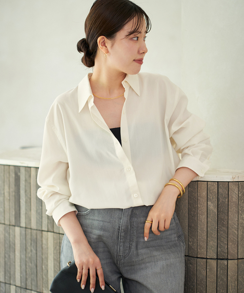ブラウス シャツ Sway Back Tuck シャツ レディース