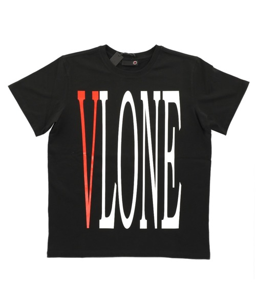 【中古】ヴィーロン VLONE CLASSIC LOGO-VLONE TEE Tシャツ 半袖 ロゴ プリント XL 黒 ブラック メンズ ROYAL FLASH（ロイヤルフラッシュ） tシャツ VLONE/ヴィーロン/CLASSIC