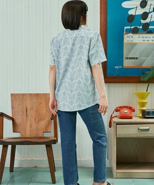 RVCA AZUL コラボ 半袖シャツ FREEサイズ RVCA シャツ メンズ 「RVCAxAZUL BY MOUSSY」 X AZUL ANYTIME SS