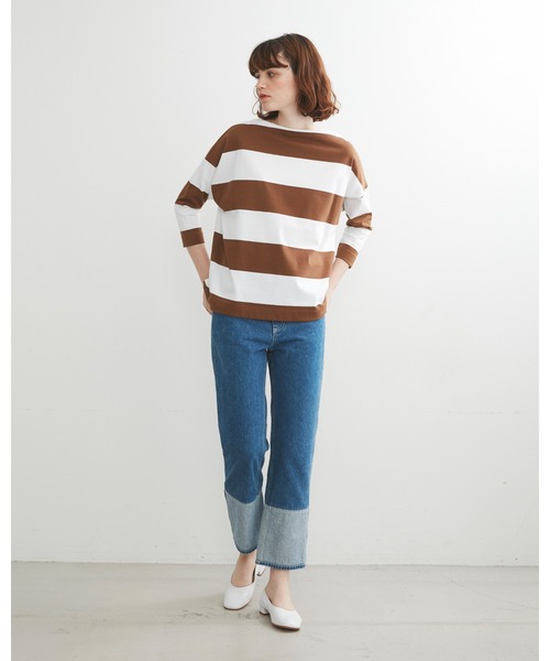 「Traditional Weatherwear」 7分袖カットソー S ベージュ レディース_画像8